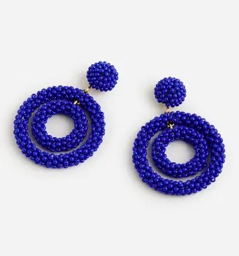 Circle beaded earrings