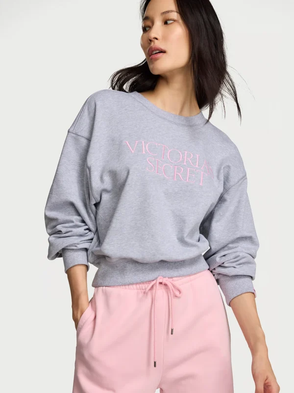 Off-Duty Terry Crop Crewneck Sweatshirt