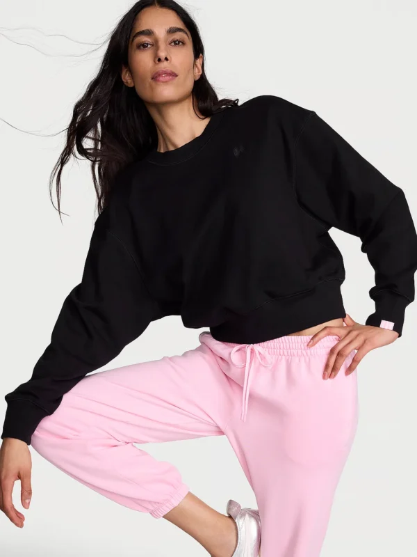 Off-Duty Terry Crop Crewneck Sweatshirt