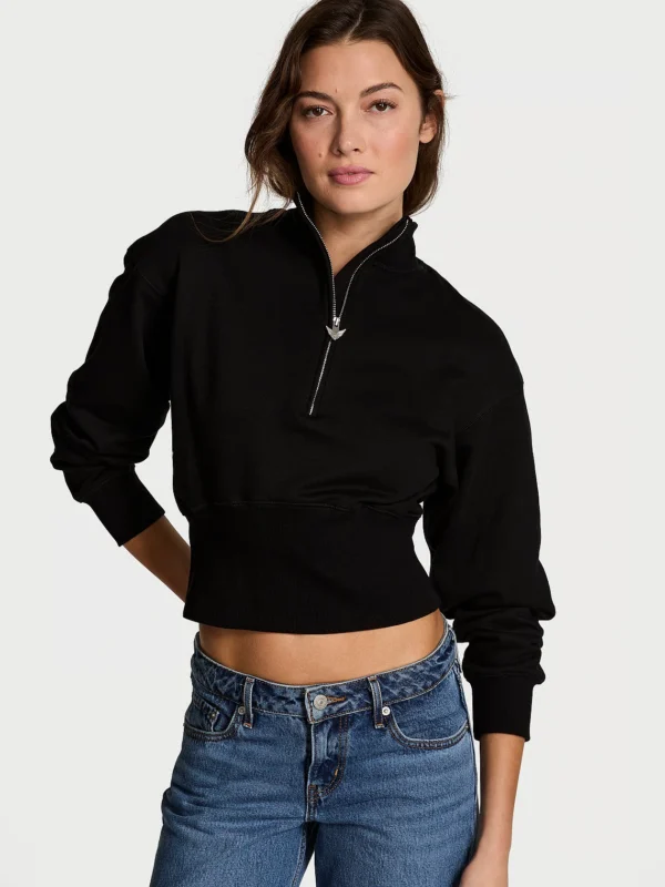 Off-Duty Terry Fitted Half-Zip Sweatshirt
